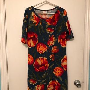 Floral LulaRoe Julia dress M